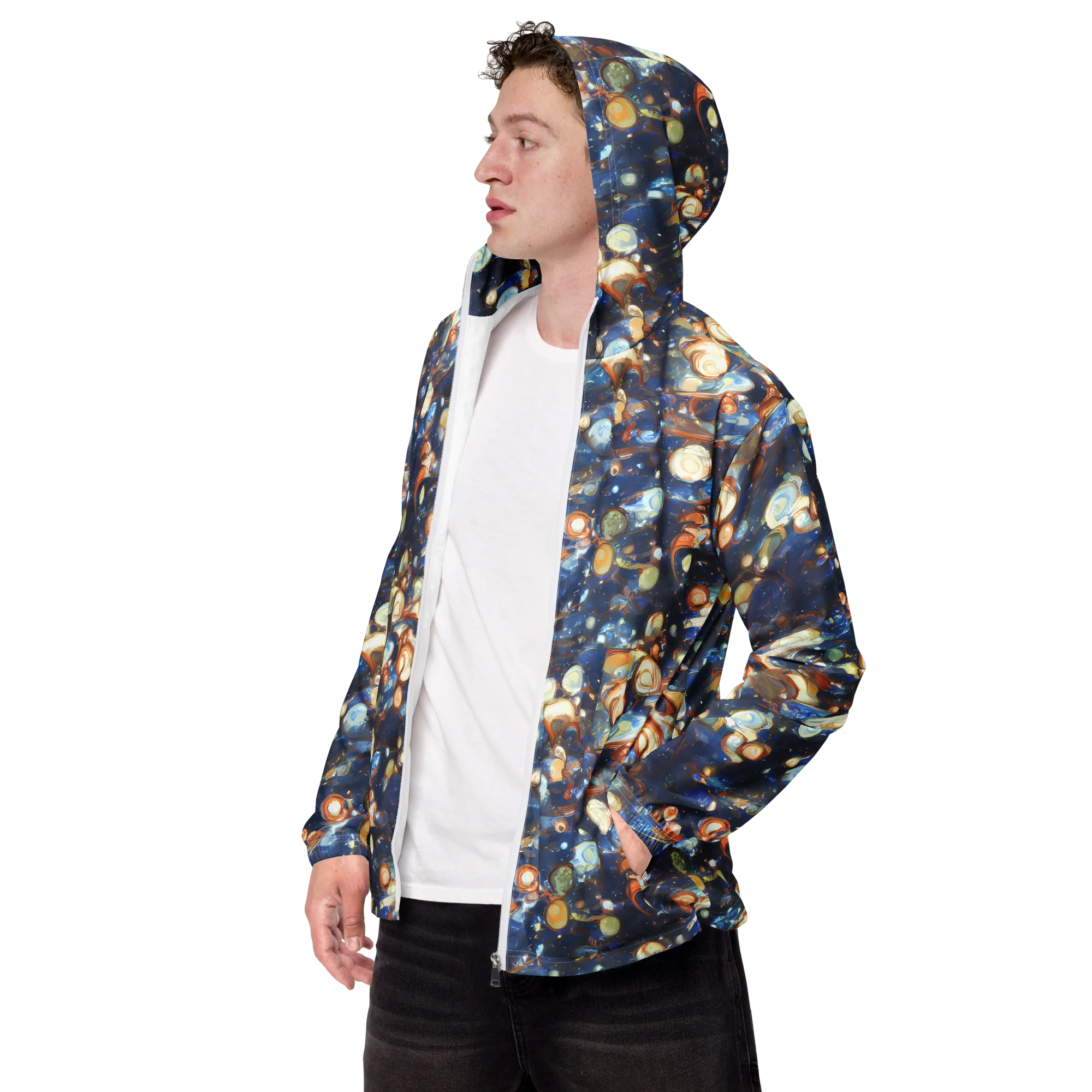 Aurum Cosmos on Men's Windbreaker — Left Front