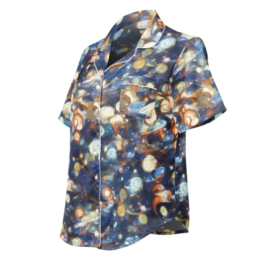 Aurum Cosmos on a Women's Short Sleeve Pajama Top