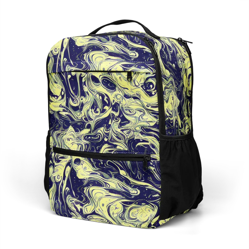Midnight Marbles on Utility Backpack — Left Front