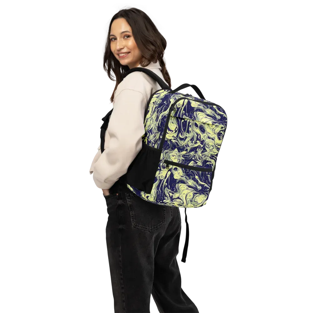 Midnight Marbles on Utility Backpack — Back