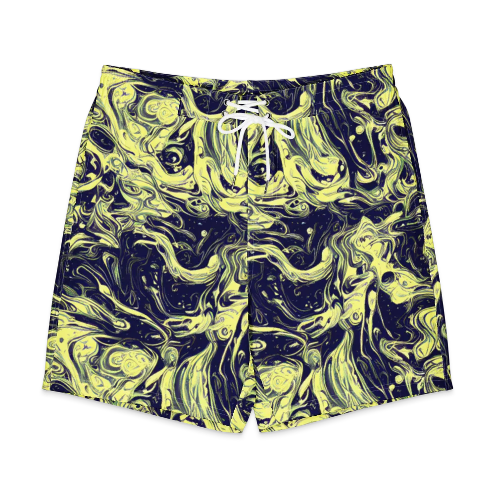 Midnight Marbles on Men's Board Shorts — Front