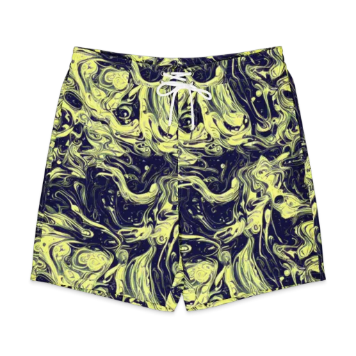 Midnight Marbles on a Men's Board Shorts