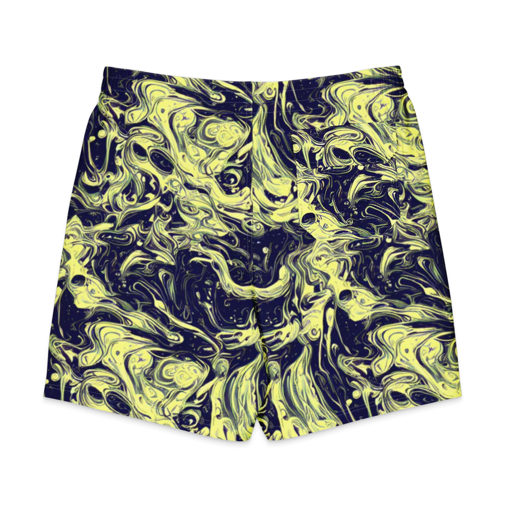 Midnight Marbles on Men's Board Shorts — Back