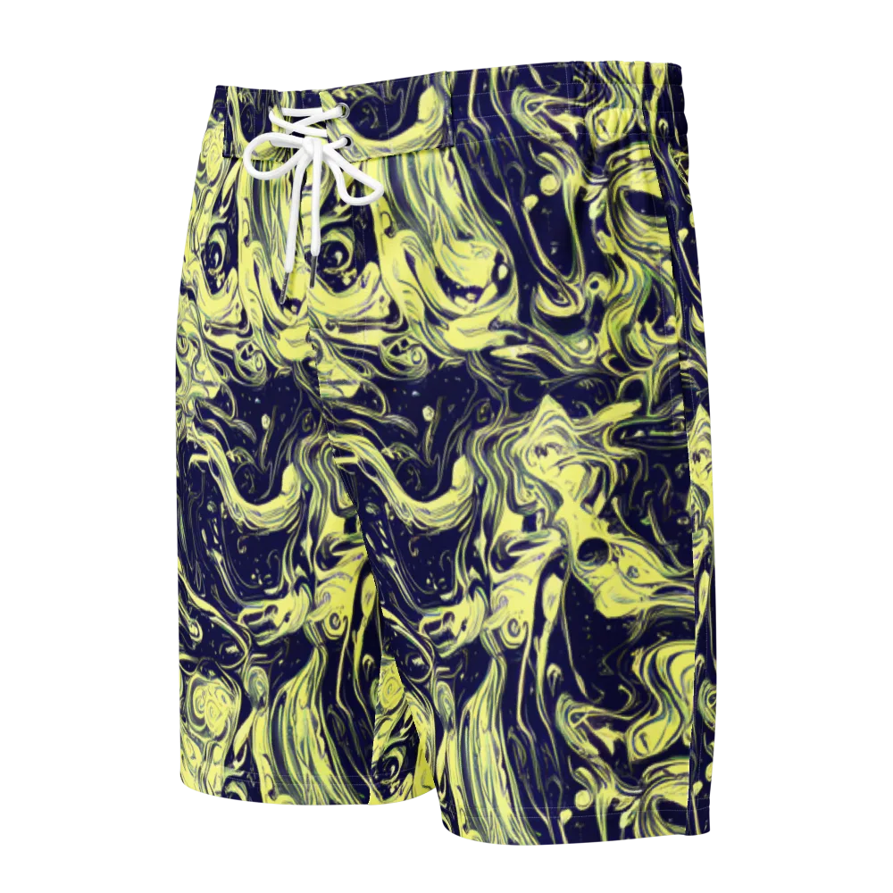 Midnight Marbles on Men's Board Shorts — Front