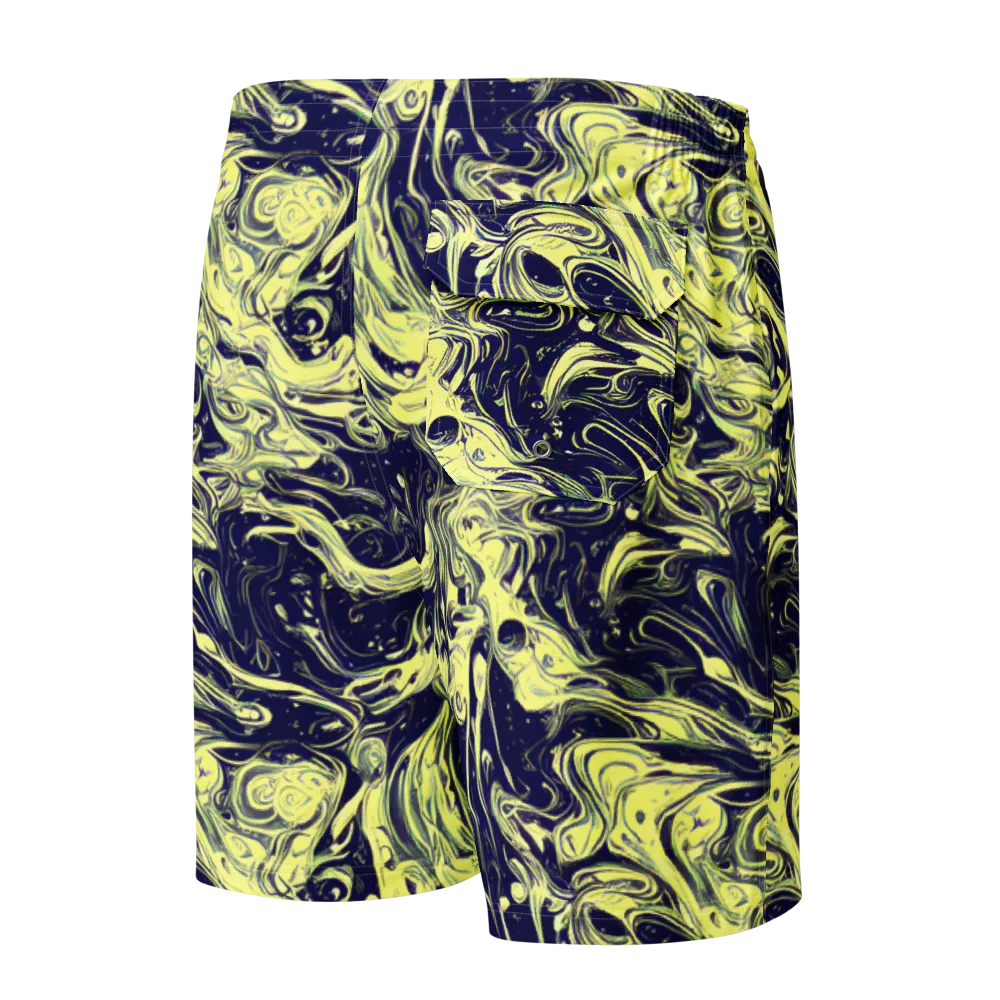 Midnight Marbles on Men's Board Shorts — Back
