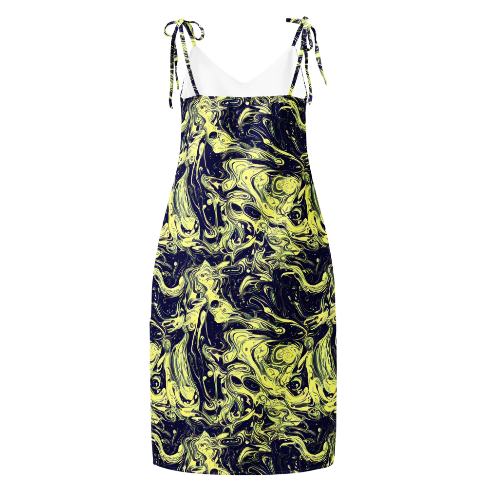 Midnight Marbles on Slip Dress — Back