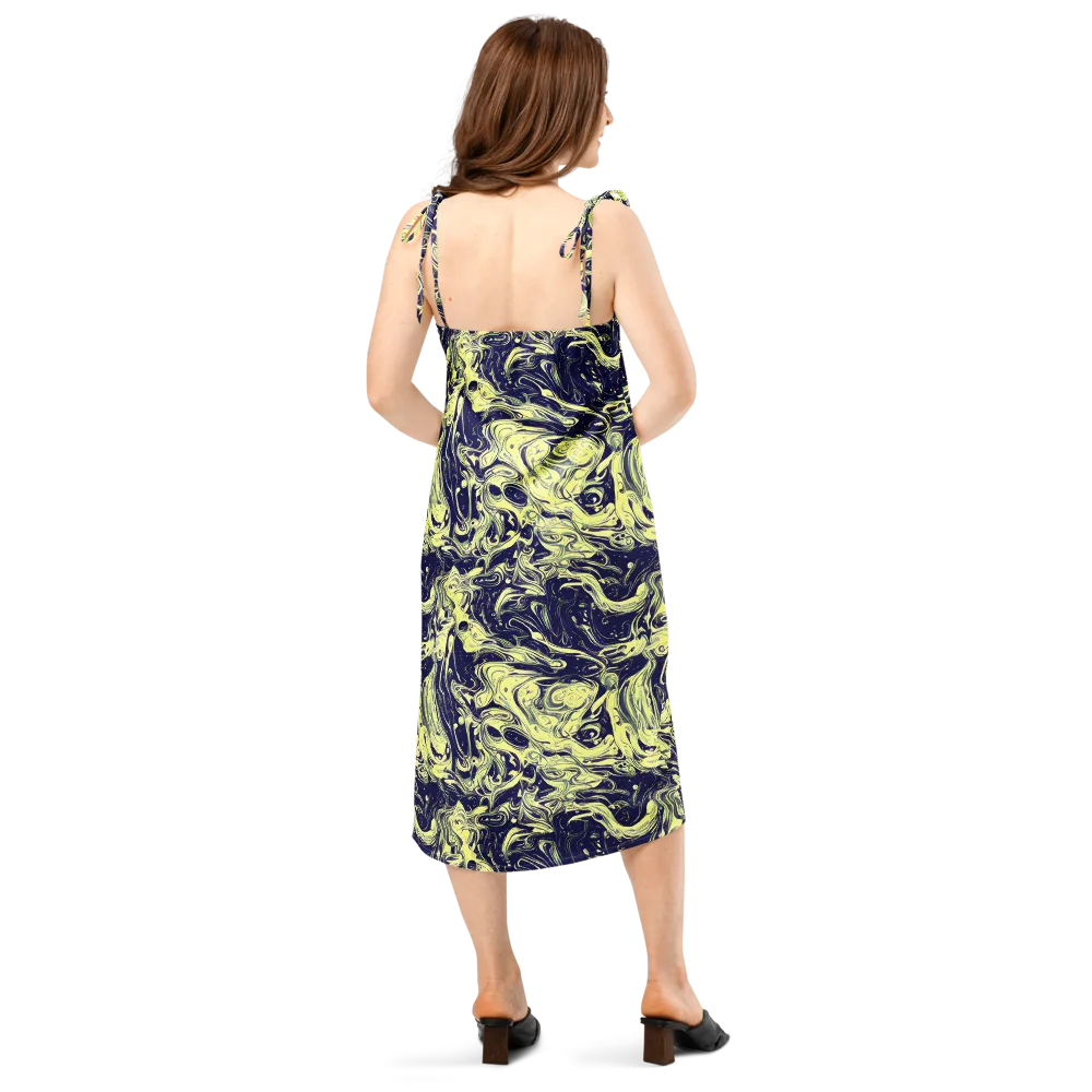 Midnight Marbles on Slip Dress — Back