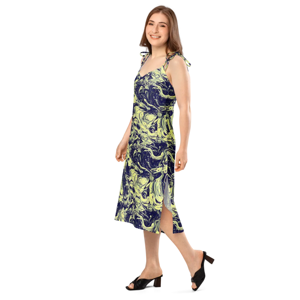 Midnight Marbles on Slip Dress — Left Front