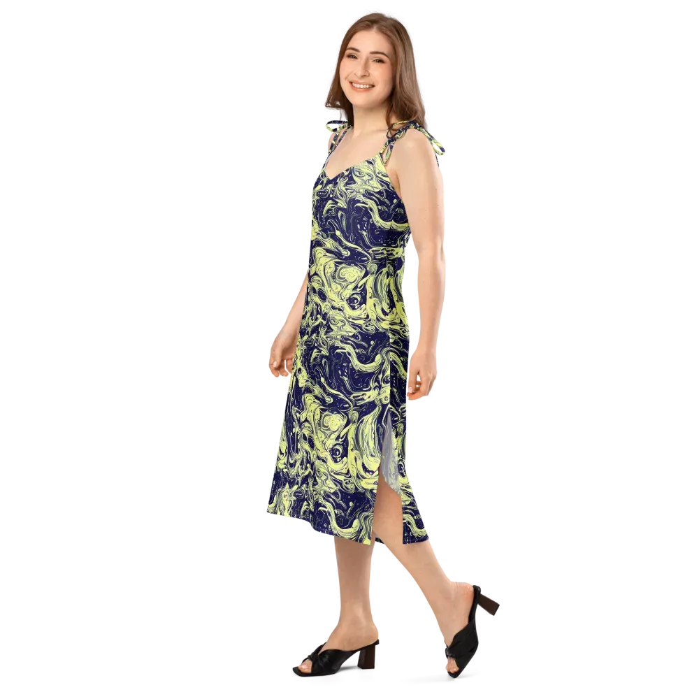 Midnight Marbles on Slip Dress — Left Front
