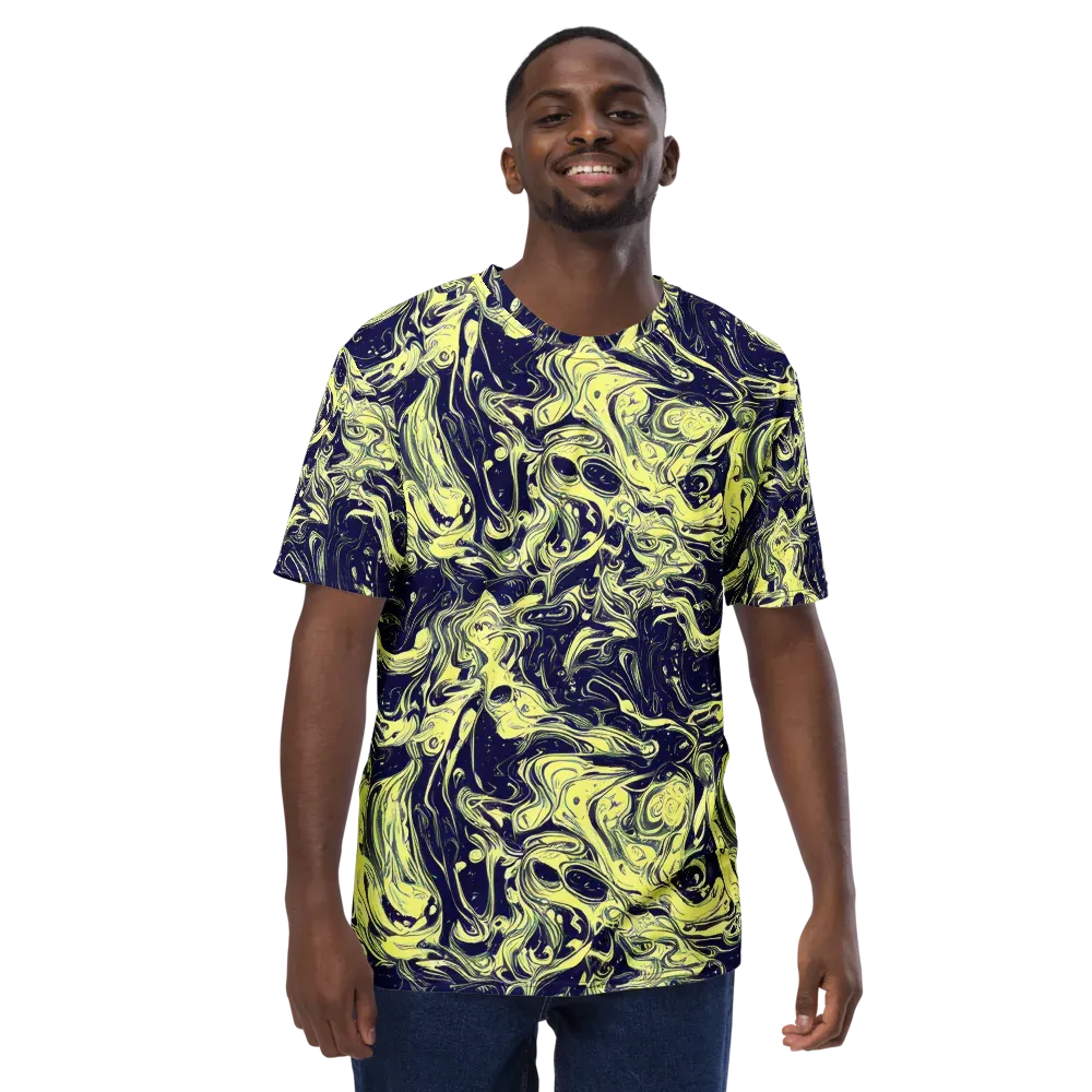 Midnight Marbles on Men's Crew Neck T-Shirt — Front