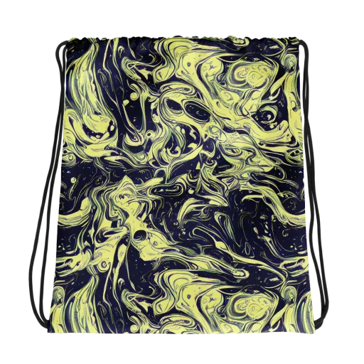 Midnight Marbles on a Drawstring Bag