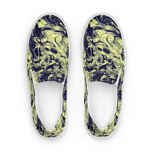 Midnight Marbles on a Women's Slip-On Canvas Shoes