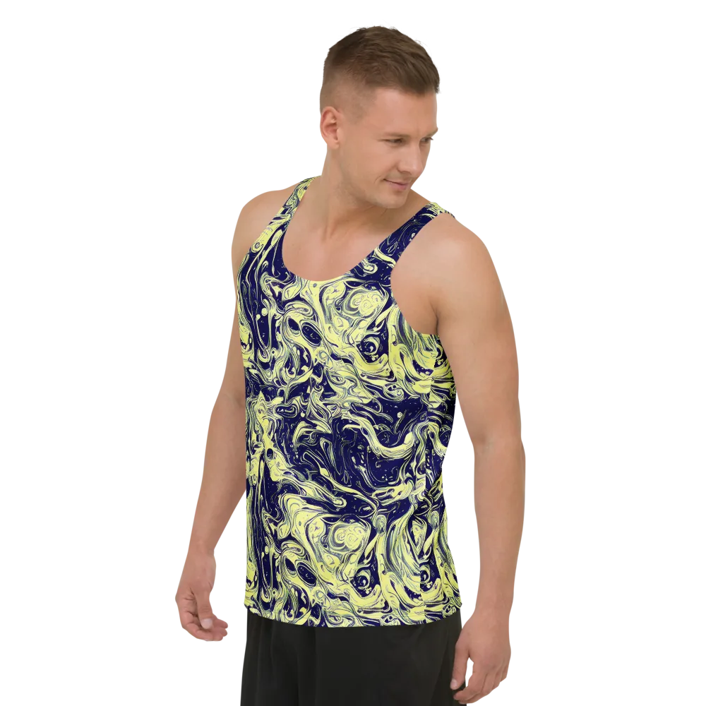Midnight Marbles on Men's Tank Top — Left Front