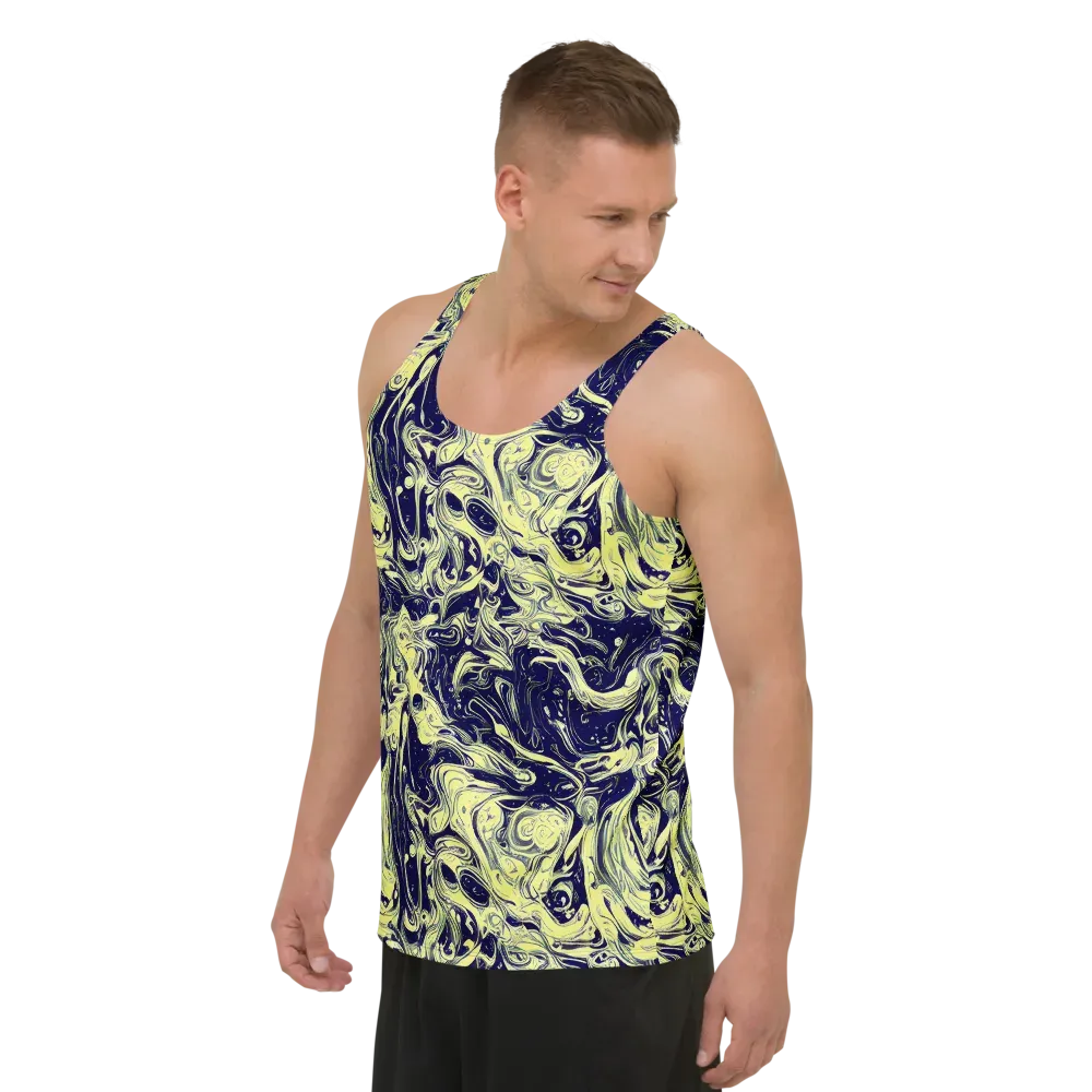 Midnight Marbles on Men's Tank Top — Left Front