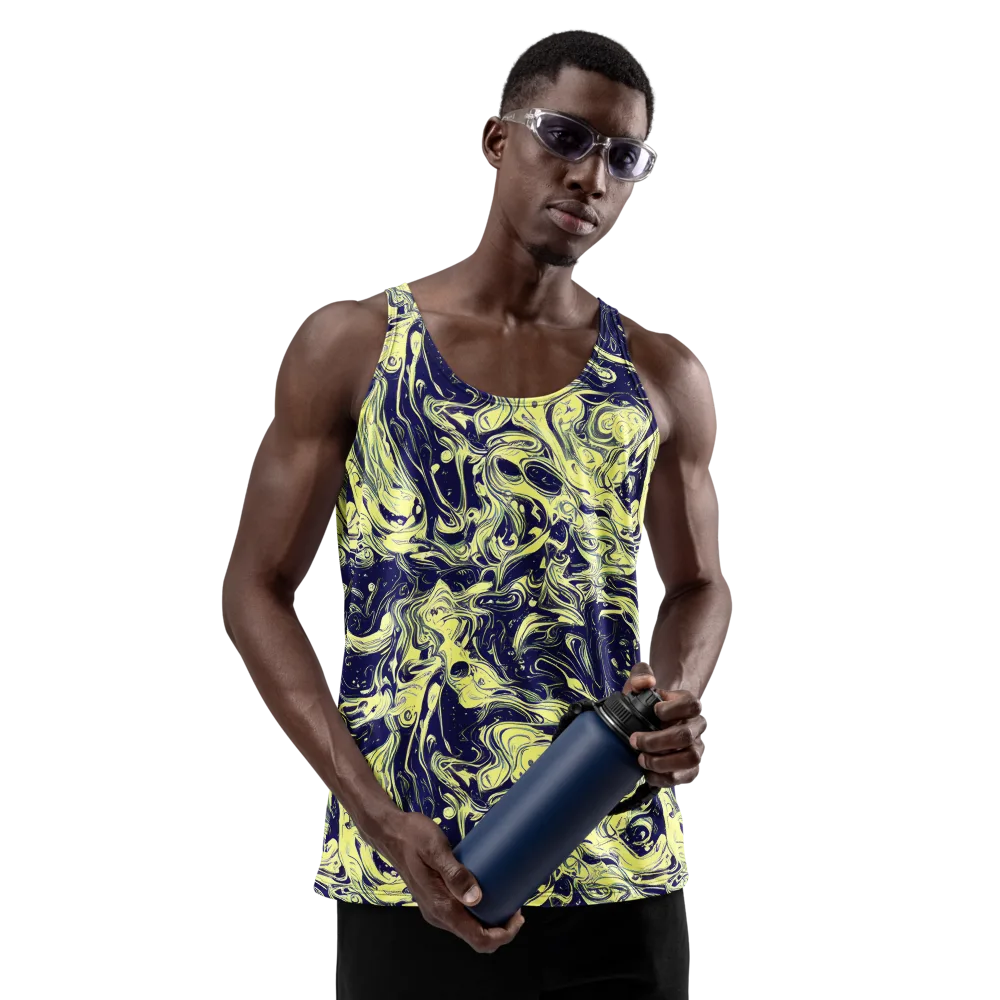 Midnight Marbles on Men's Tank Top — Front