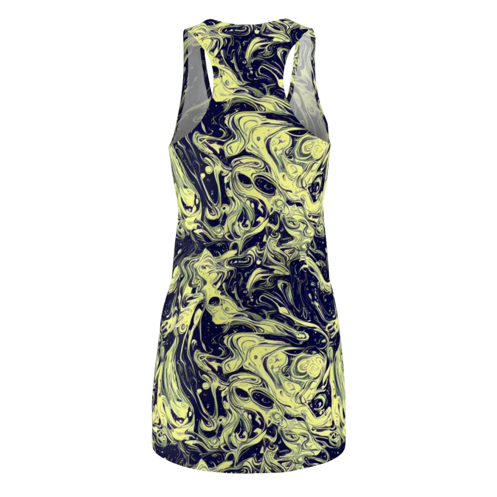 Midnight Marbles on Racerback Dress — Back