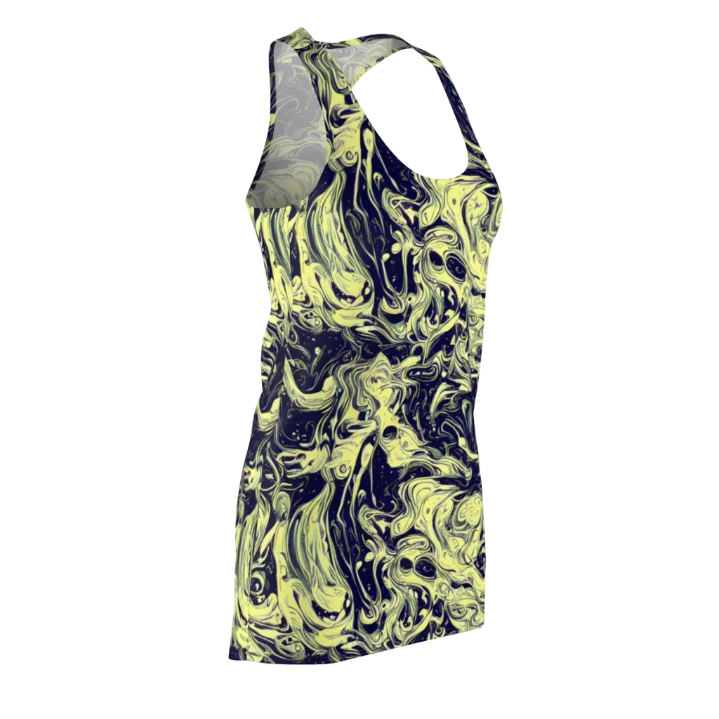 Midnight Marbles on Racerback Dress — Front Side