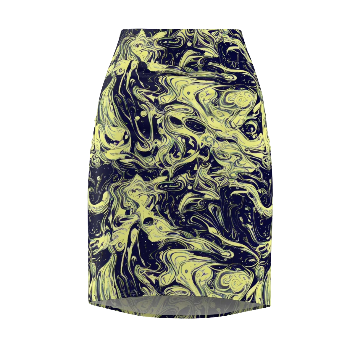 Midnight Marbles on Pencil Skirt — Front
