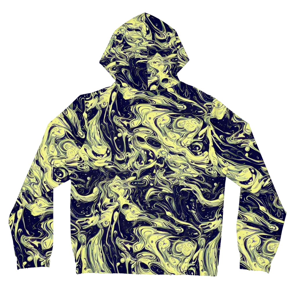 Midnight Marbles on Women's Full-Zip Hoodie — Back