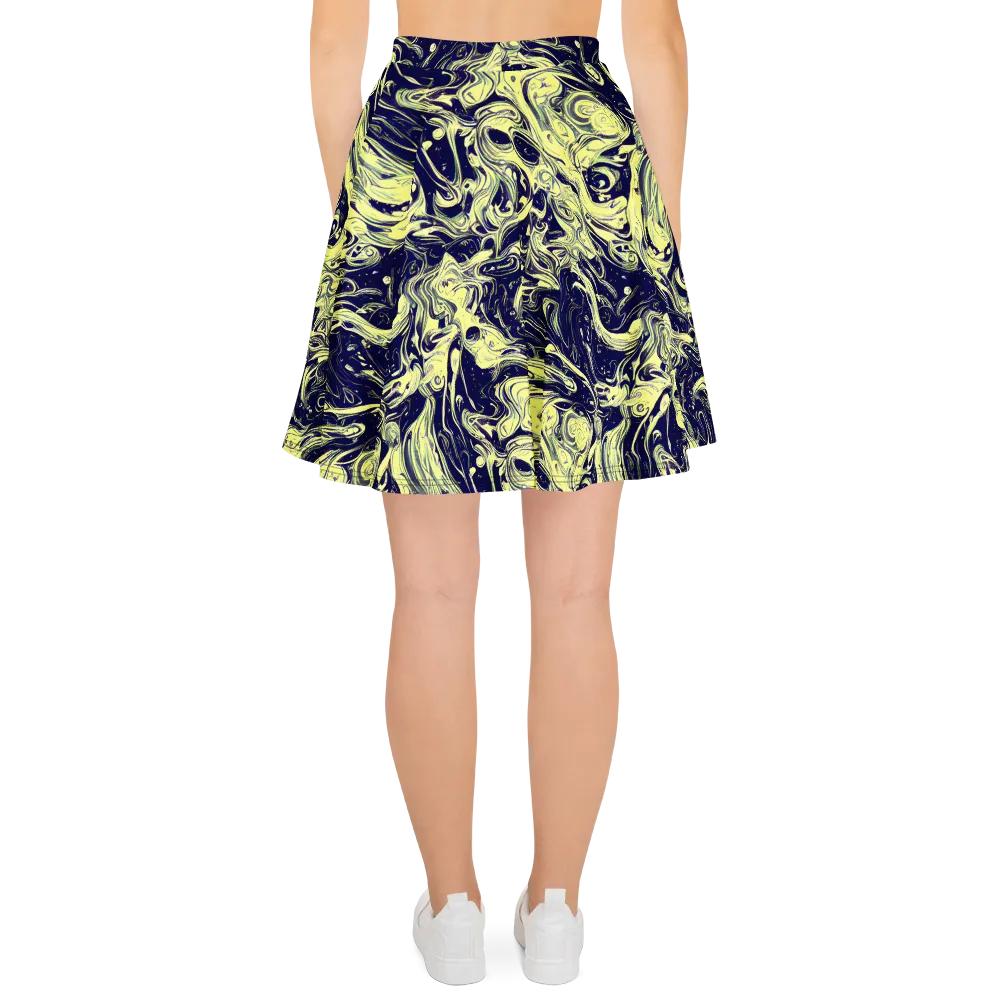 Midnight Marbles on Skater Skirt — Back