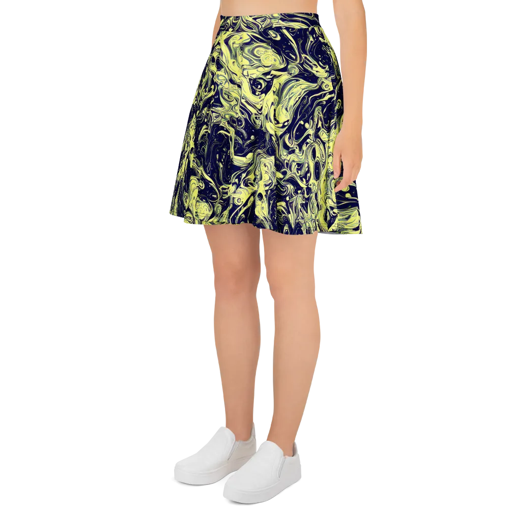 Midnight Marbles on Skater Skirt — Left