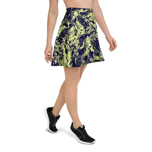 Midnight Marbles on a Skater Skirt