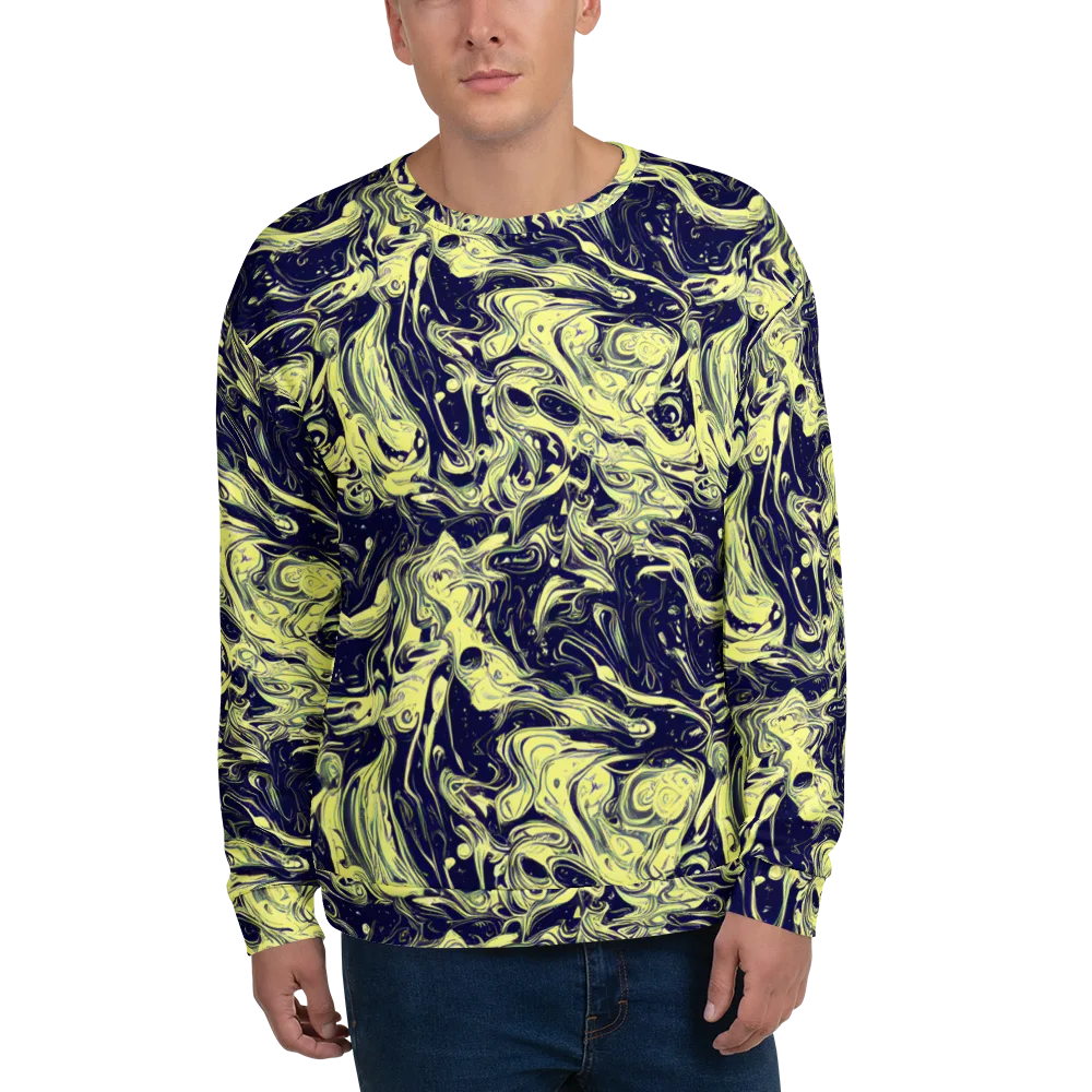 Midnight Marbles on Sweatshirt — Front