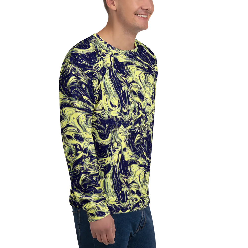 Midnight Marbles on Sweatshirt — Right Front