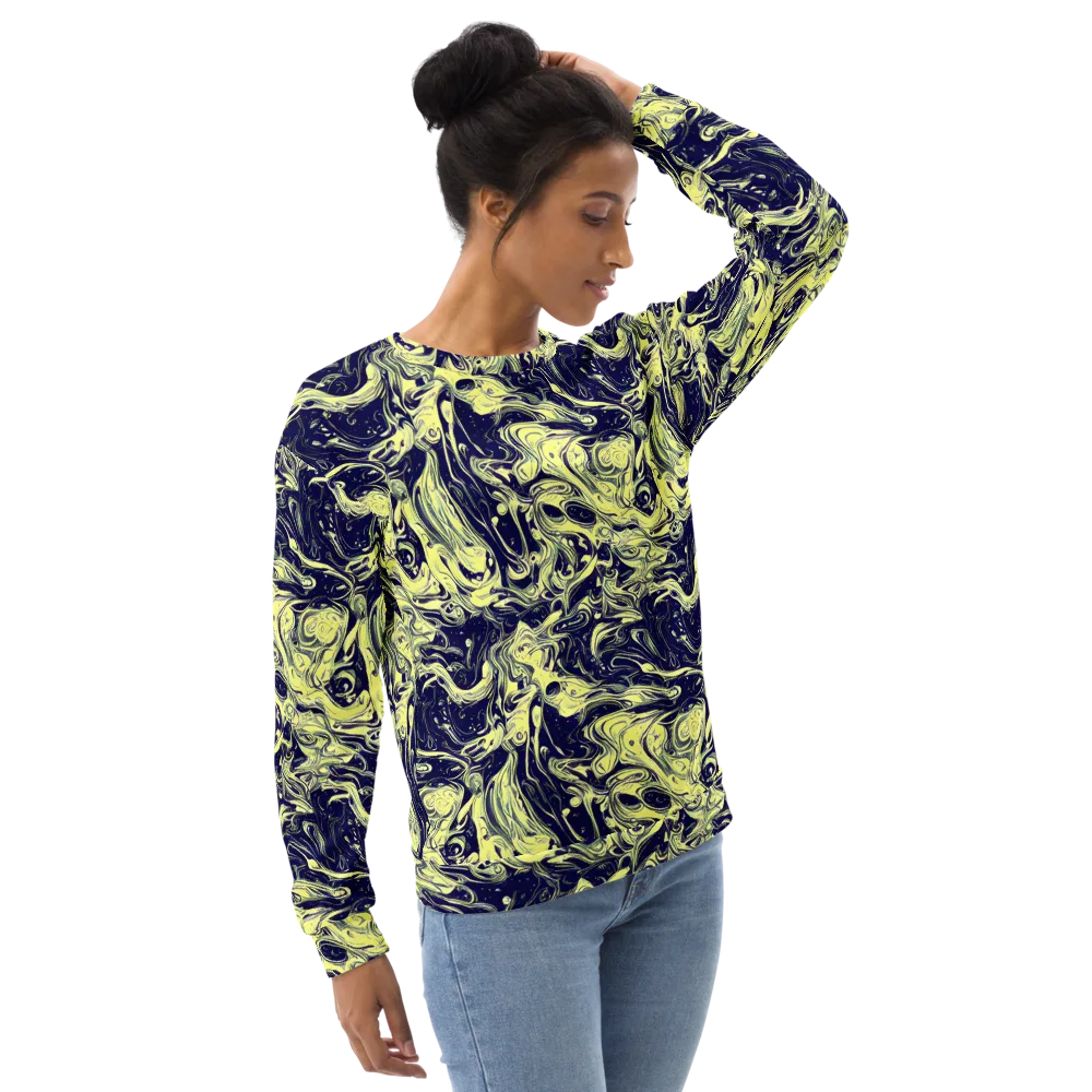 Midnight Marbles on Sweatshirt — Right Front