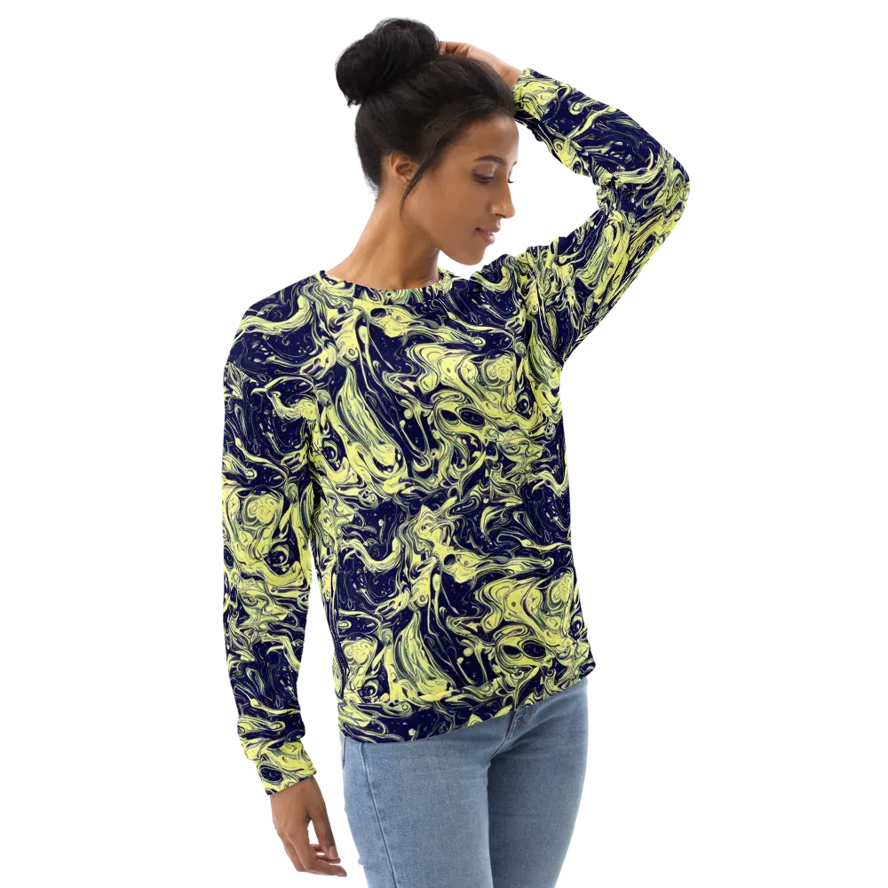 Midnight Marbles on Sweatshirt — Right Front