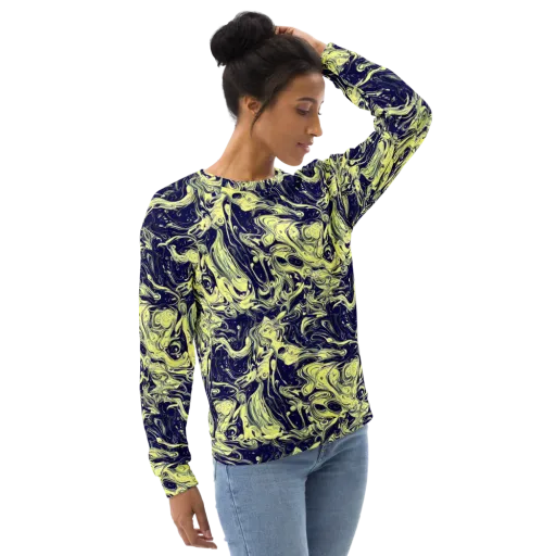 Midnight Marbles on a Sweatshirt