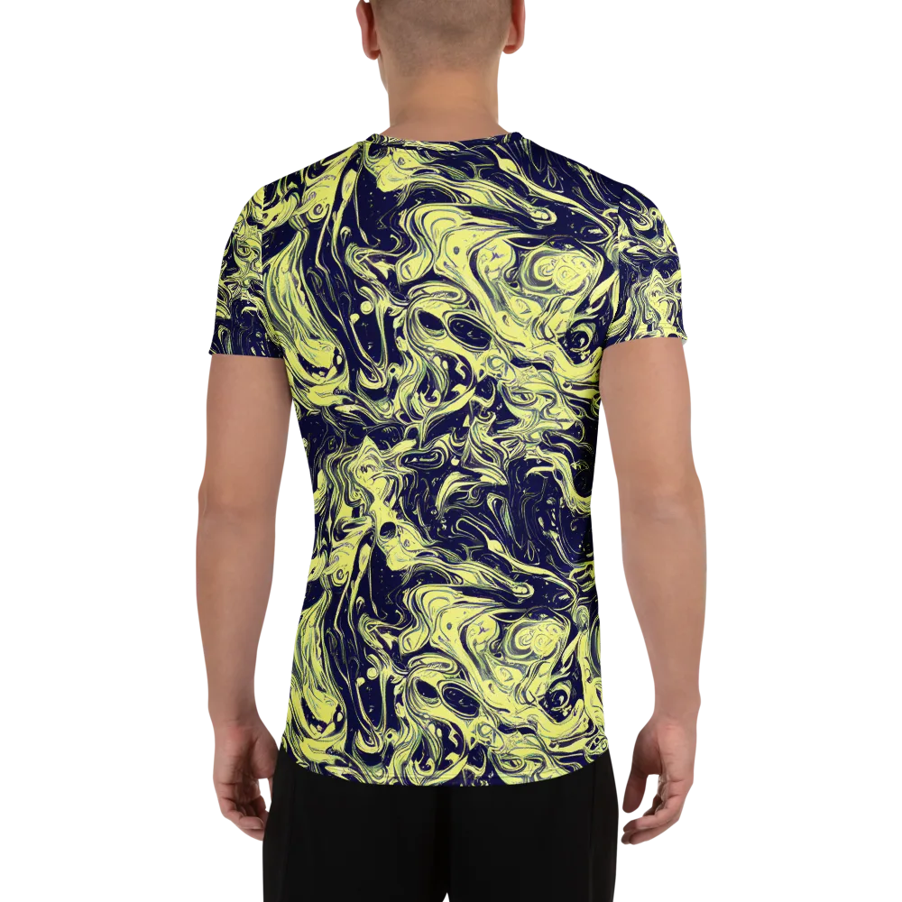Midnight Marbles on Men's Athletic T-Shirt — Back