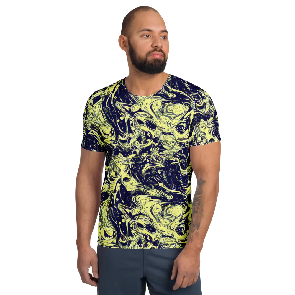 Midnight Marbles on Men's Athletic T-Shirt — Front