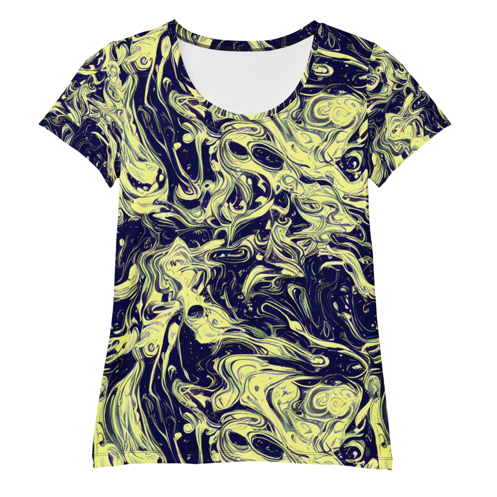 Midnight Marbles on Women's Athletic T-Shirt — Front