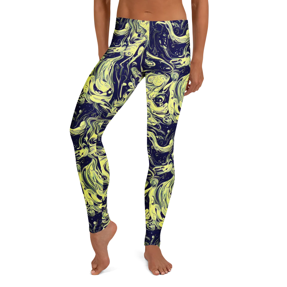 Midnight Marbles on Leggings — Front