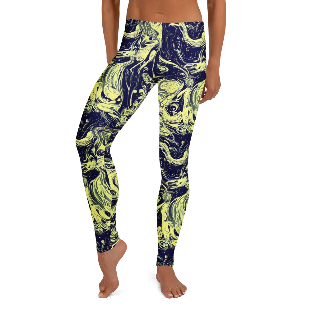 Midnight Marbles on Leggings — Front