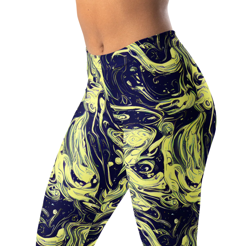Midnight Marbles on Leggings — Left Front