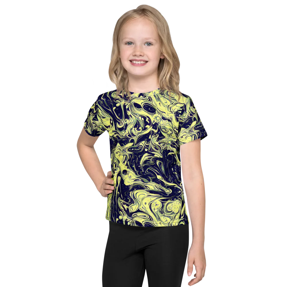 Midnight Marbles on Kids Crew Neck T-Shirt — Front