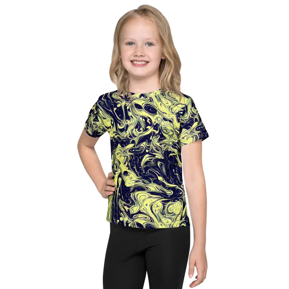 Midnight Marbles on Kids Crew Neck T-Shirt — Front