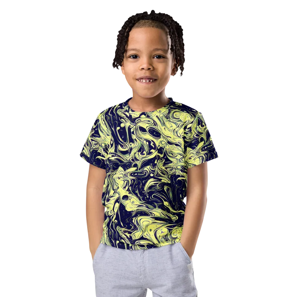 Midnight Marbles on Kids Crew Neck T-Shirt — Front