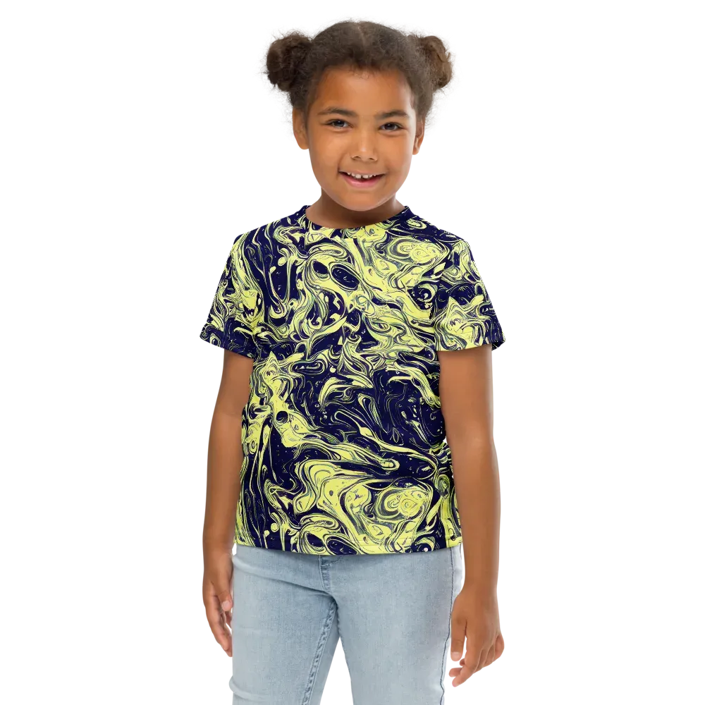 Midnight Marbles on Kids Crew Neck T-Shirt — Front