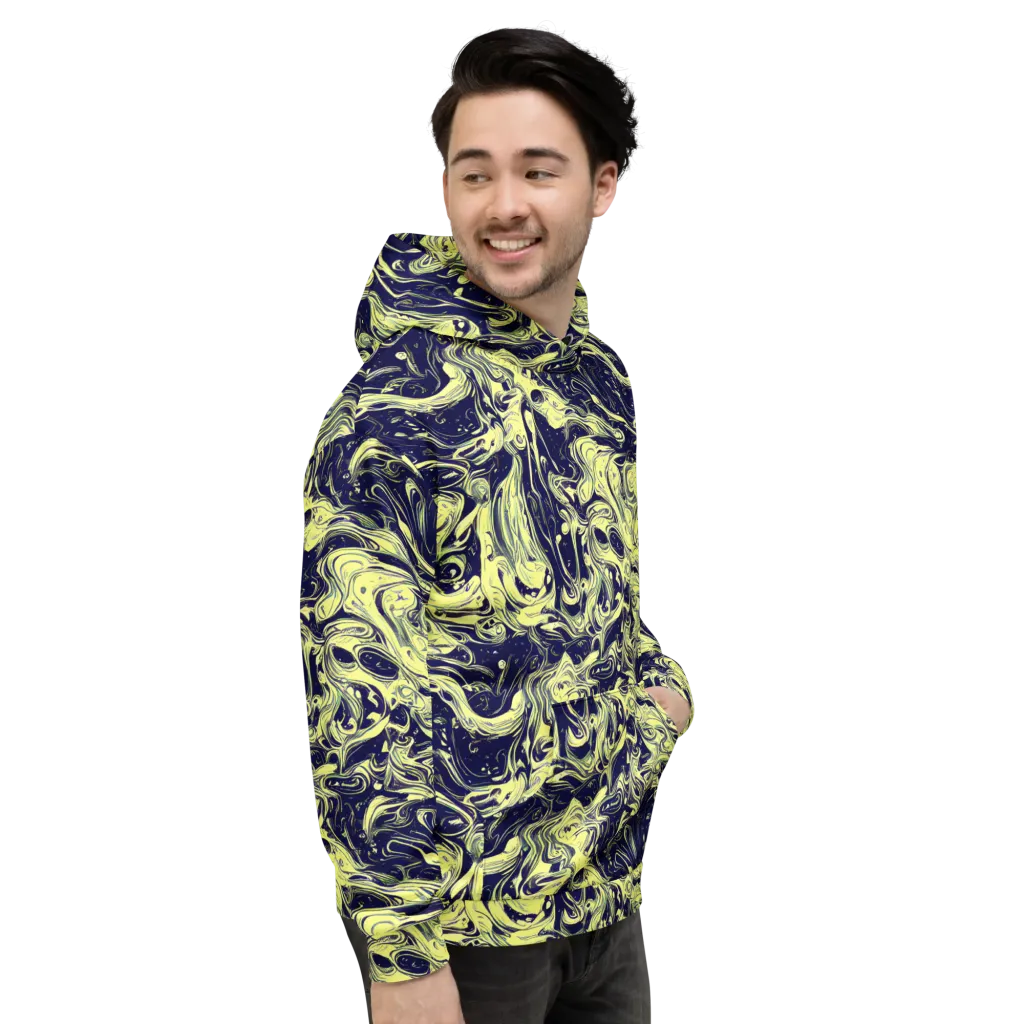 Midnight Marbles on Hoodie — Right