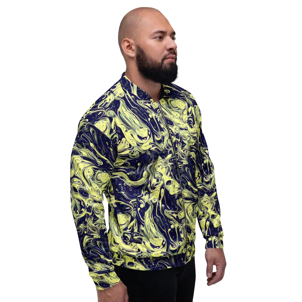 Midnight Marbles on Bomber Jacket — Right