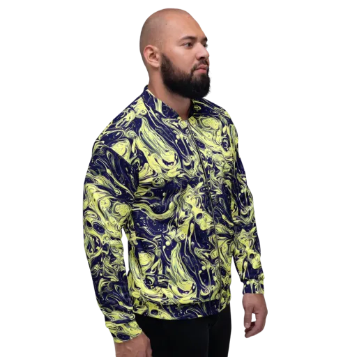 Midnight Marbles on a Bomber Jacket
