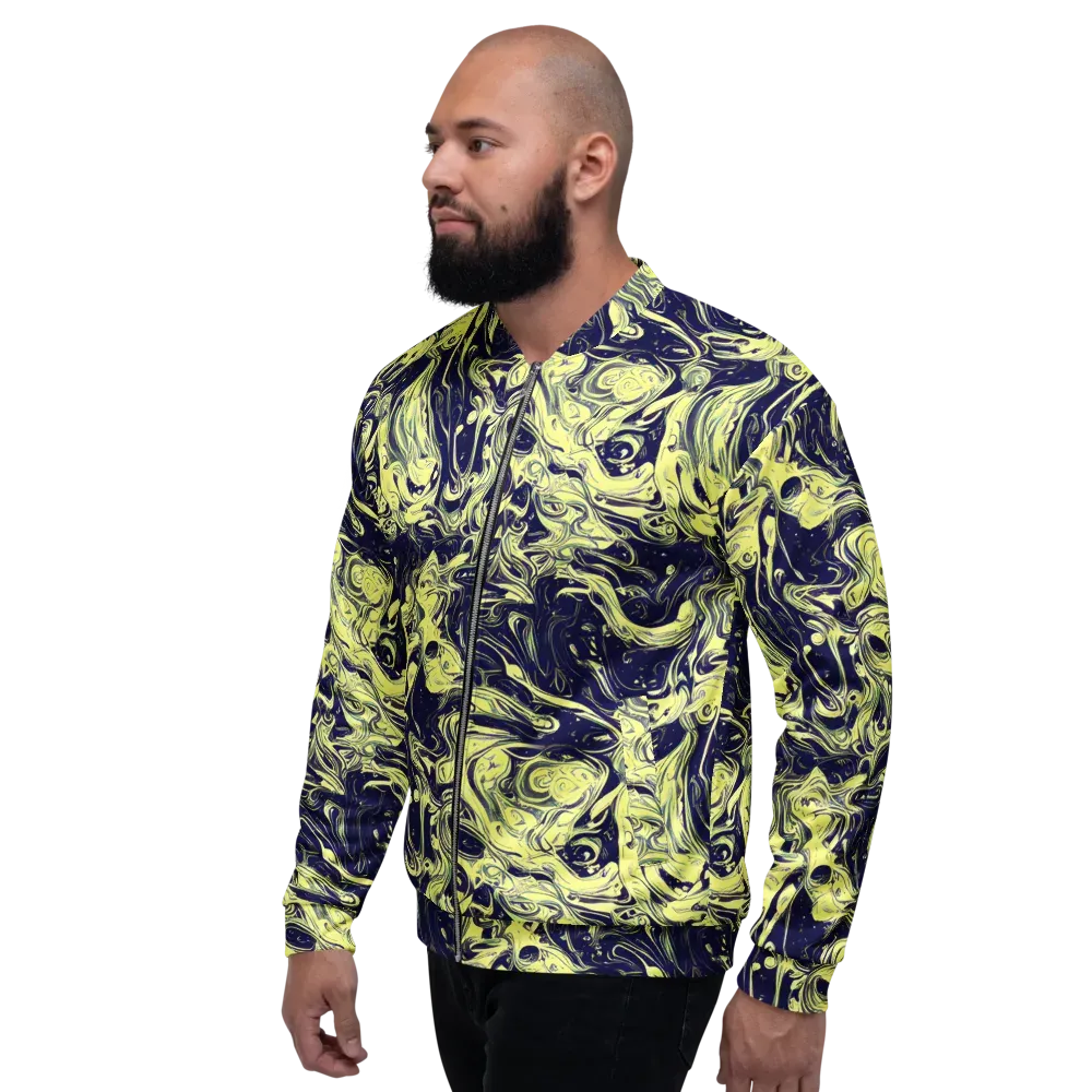 Midnight Marbles on Bomber Jacket — Left