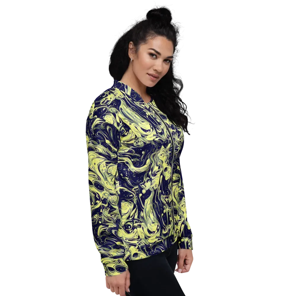 Midnight Marbles on Bomber Jacket — Right
