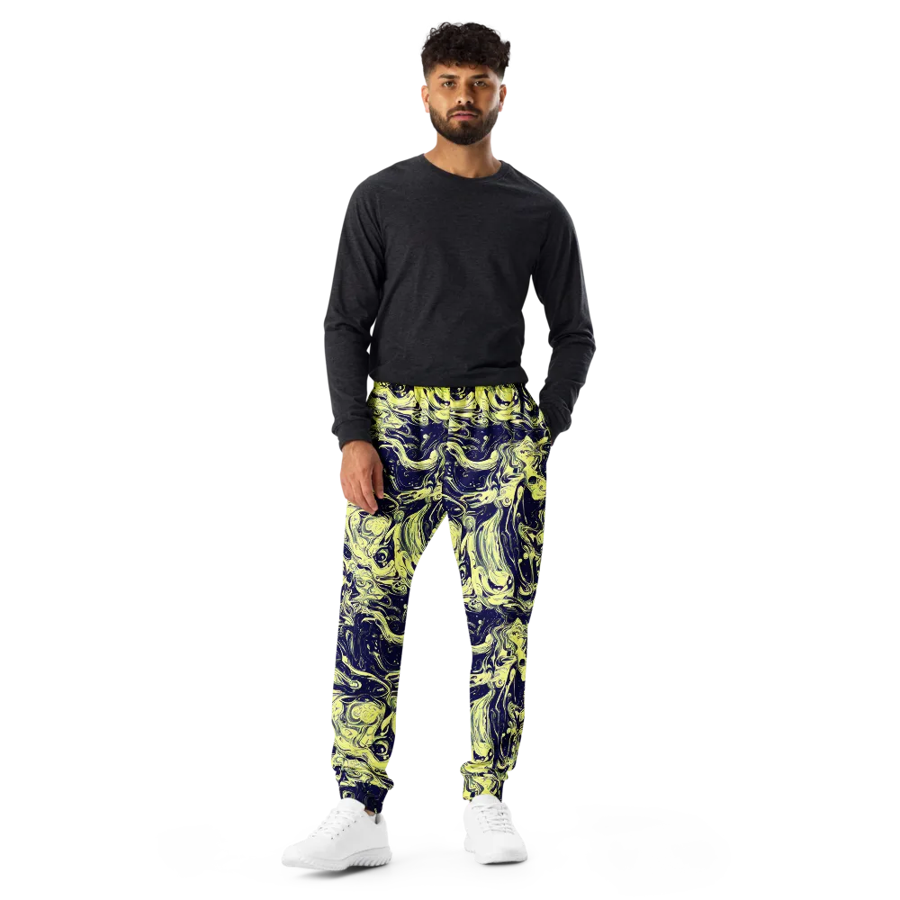 Midnight Marbles on Men's Joggers — Front