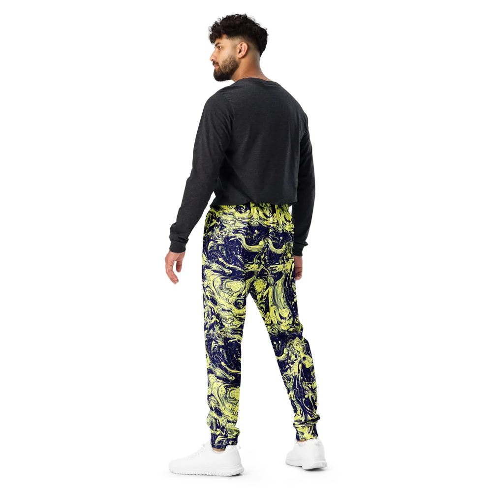 Midnight Marbles on Men's Joggers — Back