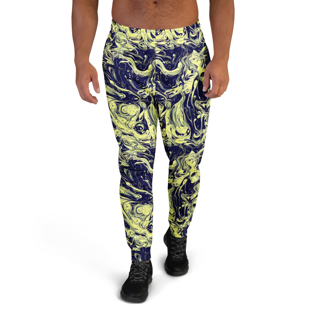 Midnight Marbles on Men's Joggers — Front