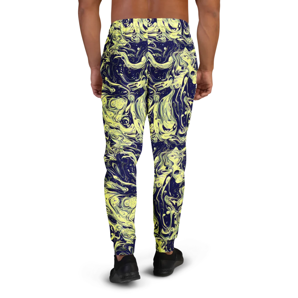Midnight Marbles on Men's Joggers — Back